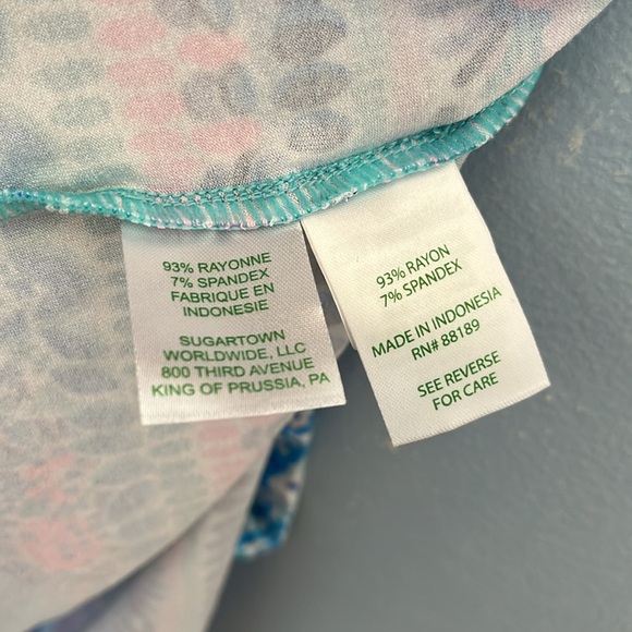 Lily Pulitzer Sophiletta UPF 50 Blue Ibiza Now You Sea Me Short Sleeve Dress - Picture 7 of 9